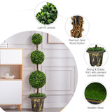 NNECW 120cm Topiary Artificial Tree with Realistic Leaves for Home/Office/Indoor and Outdoor Use