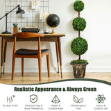 NNECW 120cm Topiary Artificial Tree with Realistic Leaves for Home/Office/Indoor and Outdoor Use