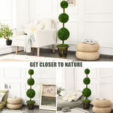 NNECW 120cm Topiary Artificial Tree with Realistic Leaves for Home/Office/Indoor and Outdoor Use