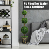 NNECW 120cm Topiary Artificial Tree with Realistic Leaves for Home/Office/Indoor and Outdoor Use
