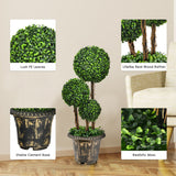 NNECW 75cm Topiary Artificial Tree with Realistic Leaves