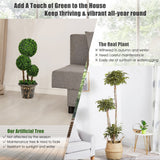 NNECW 75cm Topiary Artificial Tree with Realistic Leaves