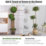 NNECW 120cm Topiary Artificial Tree with Decorative Pot for Home Office Indoor and Outdoor Use