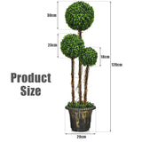 NNECW 120cm Topiary Artificial Tree with Decorative Pot for Home Office Indoor and Outdoor Use