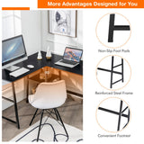 NNECW L-Shaped Corner Computer Desk with 2-Tier Storage Shelves