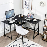 NNECW L-Shaped Corner Computer Desk with 2-Tier Storage Shelves