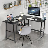 NNECW L-Shaped Corner Computer Desk with 2-Tier Storage Shelves
