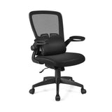 NNECW Lightweight Mesh Office Chair with Lumbar Support-Black
