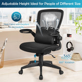 NNECW Lightweight Mesh Office Chair with Lumbar Support-Black