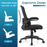 NNECW Lightweight Mesh Office Chair with Lumbar Support-Black
