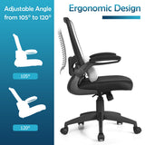 NNECW Lightweight Mesh Office Chair with Lumbar Support-Grey