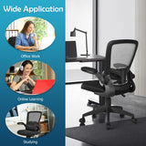 NNECW Lightweight Mesh Office Chair with Lumbar Support-Grey
