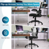 NNECW Lightweight Mesh Office Chair with Lumbar Support-Grey