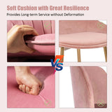 NNECW Accent Upholstered Arm Chair with Velvet Material for Living Room/Bedroom-Pink