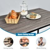 NNECW 3 Pieces Modern Industrial Dining Table Set with Two Bar Stools