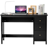 NNECW 3-Drawer Computer Desk with Spacious Desktop for Office Black