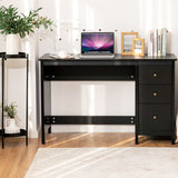 NNECW 3-Drawer Computer Desk with Spacious Desktop for Office Black