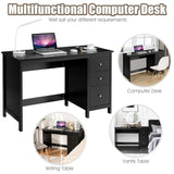 NNECW 3-Drawer Computer Desk with Spacious Desktop for Office Black