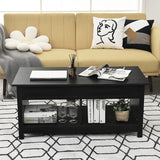NNECW Modern Lift Tabletop Storage Coffee Table for Living Room &amp Study Room-Black