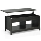 NNECW Modern Lift Tabletop Storage Coffee Table for Living Room &amp Study Room-Black