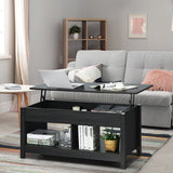 NNECW Modern Lift Tabletop Storage Coffee Table for Living Room &amp Study Room-Black