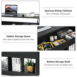 NNECW Modern Lift Tabletop Storage Coffee Table for Living Room &amp Study Room-Black