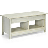 NNECW Modern Lift Tabletop Storage Coffee Table for Living Room &amp Study Room-White