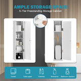 NNECW Bathroom Storage Cabinet with 3 Detachable Shelves for Bedroom/Living Room/Bathroom