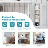 NNECW Bathroom Storage Cabinet with 3 Detachable Shelves for Bedroom/Living Room/Bathroom
