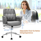 NNECW Modern Ergonomic Leisure Chair with Padded Armrests