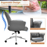 NNECW Modern Ergonomic Leisure Chair with Padded Armrests