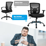 NNECW Mesh Ergonomic Swivel Chair with Lumbar Support for Office