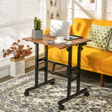 NNECW 2-Tier Height Adjustable Mobile Standing Desk for Home Office
