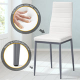 NNECW 5 Piece Dining Table Set with High Backrest Chair for Kitchen