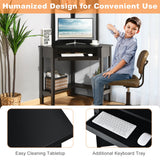 NNECW Corner Computer Desk with Hutch for Study &amp Writing-Black