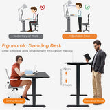 NNECW Electric Motorised Standing Desk Computer Desk with Adjustable Height for Home/Office-Black