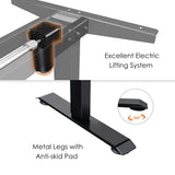 NNECW Electric Motorised Standing Desk Computer Desk with Adjustable Height for Home/Office-Black