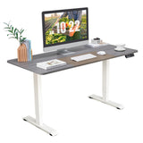 NNECW Electric Motorised Standing Desk Computer Desk with Adjustable Height for Home/Office-Grey