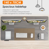 NNECW Electric Motorised Standing Desk Computer Desk with Adjustable Height for Home/Office-Grey