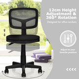 NNECW Low-Back Armless Mesh Computer Chair for Home & Office