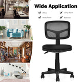 NNECW Low-Back Armless Mesh Computer Chair for Home & Office