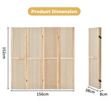 NNECW 152 cm Tall Folding 4-Panel Pegboard Display