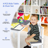 NNECW Children Activity Table with 2 Chairs and 1 Storage Bench