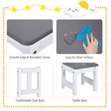 NNECW Children Activity Table with 2 Chairs and 1 Storage Bench