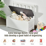 NNECW Children Activity Table with 2 Chairs and 1 Storage Bench