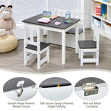 NNECW Children Activity Table with 2 Chairs and 1 Storage Bench