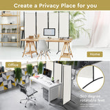 NNECW Portable Fiber Wall Divider  for Home Office-White