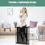 NNECW Wide Baby Safety Gate with 6-Panel Fence for Toddler-Black