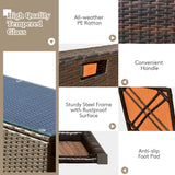 NNECW 8-Piece Outdoor Patio Furniture Set with Cushions & Storage Box