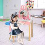 NNECW Makeup Vanity Dressing Table Set for Children